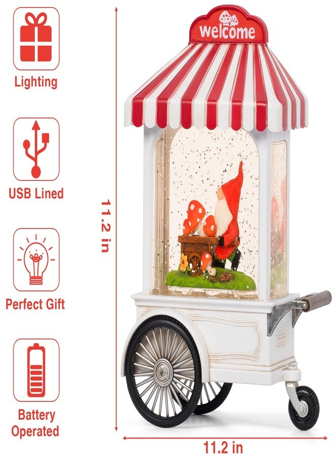 كرة ثلجية لعيد الميلاد، زينة أقزام مضيئة للمنزل، فانوس موسيقي على شكل كرة ثلجية لتزيين المنزل في العطلات وعيد الشكر - Image 2